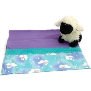 Novelty Pillowcase Bundle: Sleepy Lamb Print with Cozy Soft Plush Curly Lamb